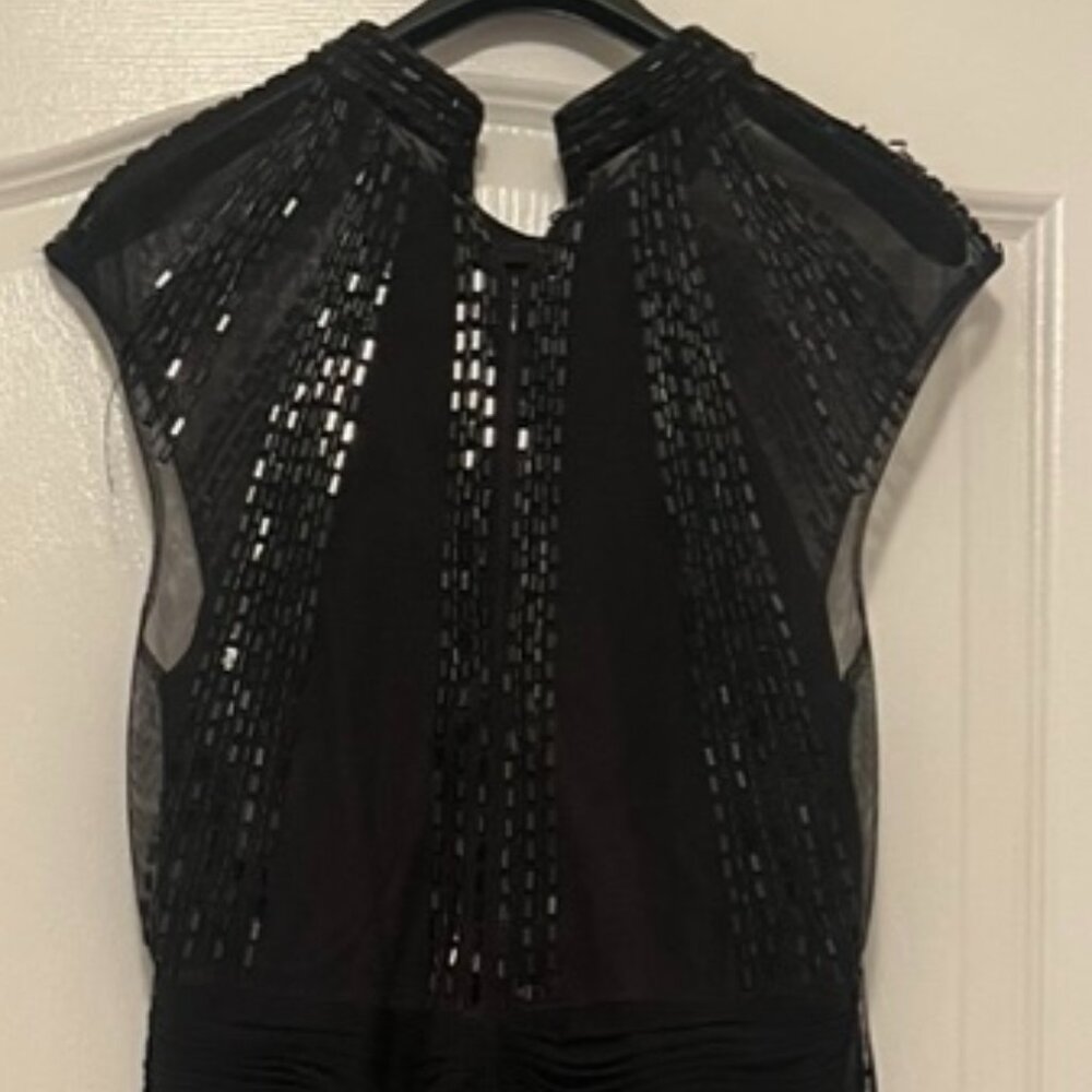 Decode 1.8 Black Beaded Evening Gown • Size 12 • Floor-Length